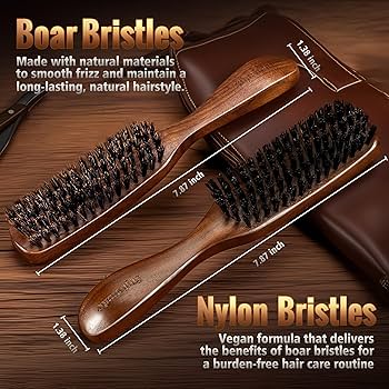 イノシシ毛ブラシ ダークブラウン Amazon | 男性用イノシシ毛ヘアブラシ、メンズスリックバック